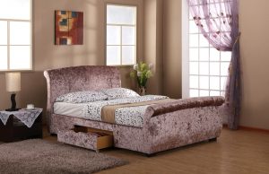 REGENT BROWN ROSE CRUSHED VELVET 2DRAW